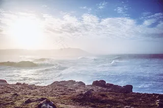 海海滩波阳光地平线海浪海景