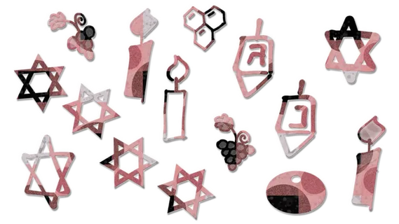 符号 涂鸦 透明的 剪下 蜡烛 大卫之星 光明