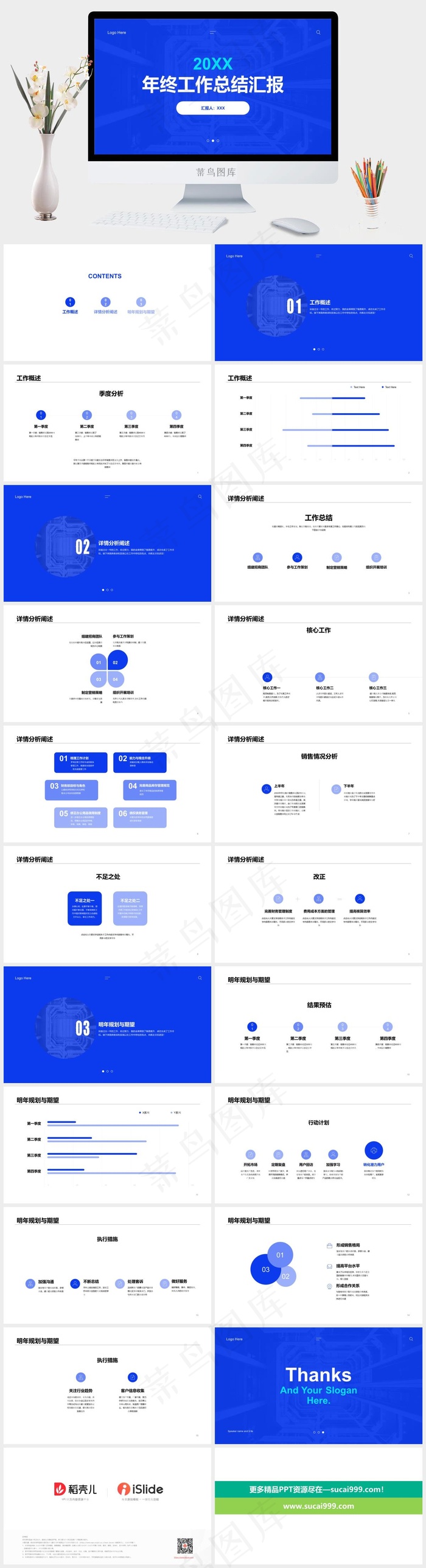 年终工作总结汇报ppt模版