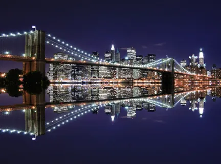 布鲁克林大桥夜景图片 布鲁克林大桥夜景图片