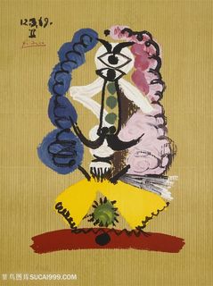 毕加索手绘抽象艺术挂画