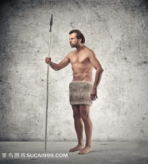 男人系列 - 拿着兵器的现代原始人