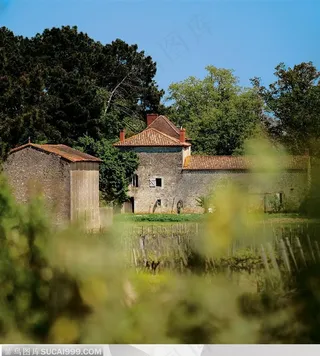 法国葡萄园城堡建筑摄影