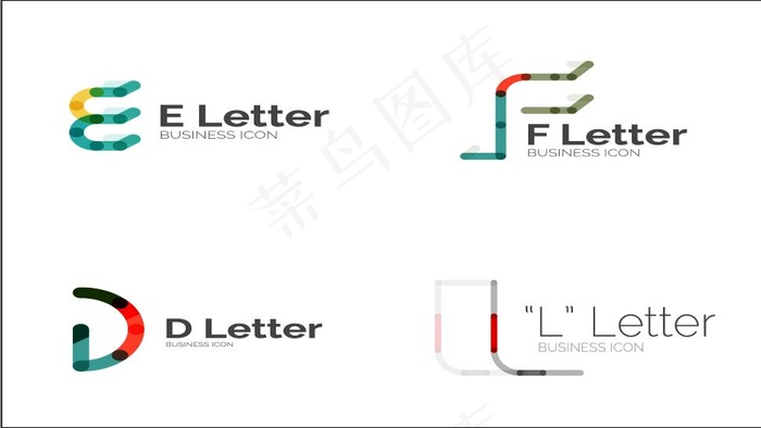 生活字母图标ai矢量模版下载