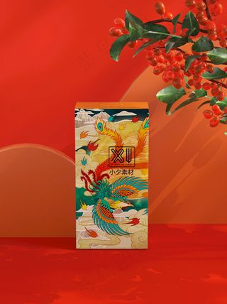 国潮风中式文创包装智能样机