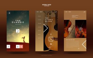 UI多页面包装展示手机APP交互界面样机长图概念PSD设计模板