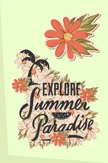 夏天海报矢量插画扁平风格