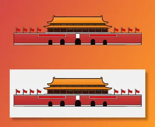 *建军节建党国庆节党建元素图片 卡通手绘PNG透明免扣PS素材