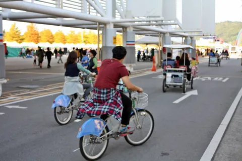 路上骑自行车图片 路上骑自行车图片