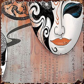 国粹京剧面具装饰画