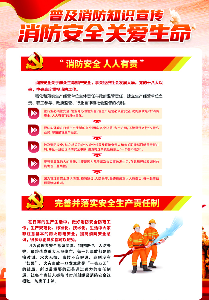 消防安全关爱生命---psd模版下载