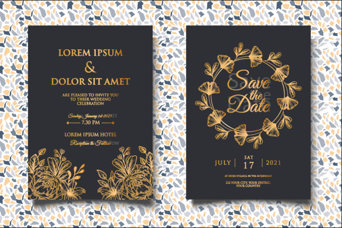 祝贺婚礼结婚邀请卡素材