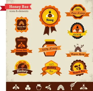 免抠蜂蜜产品标签