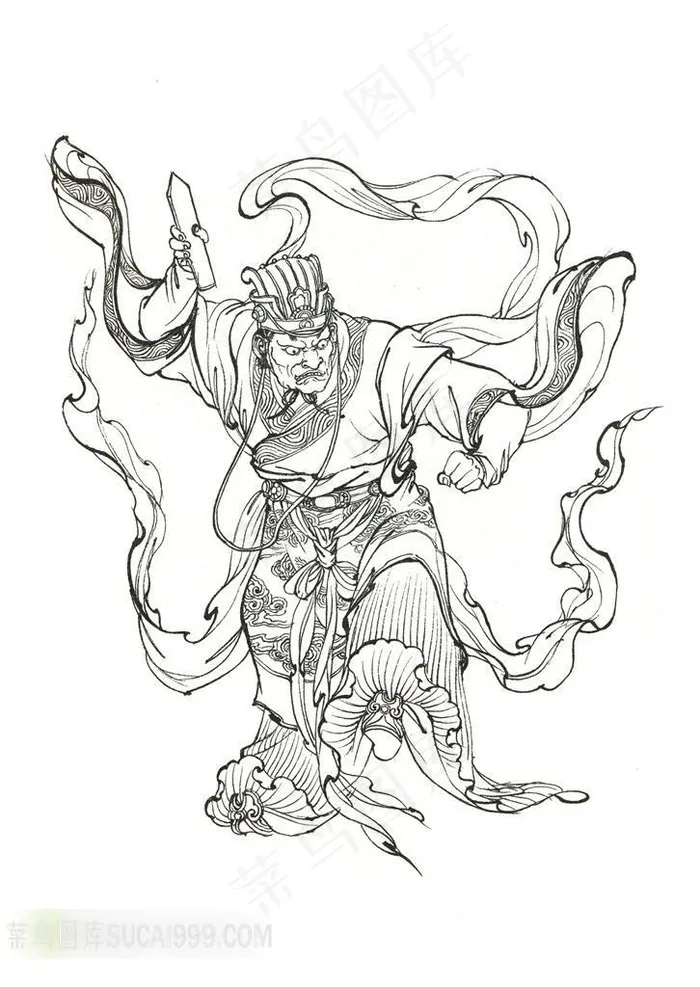 神话人物楚江王设计素材