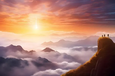 云间阳光故事意境背景