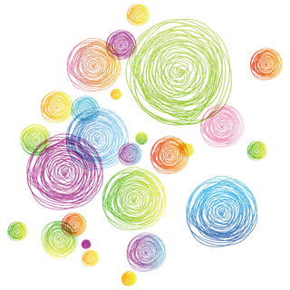 彩色手绘圆形背景