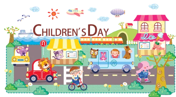 卡通儿童节标题素材