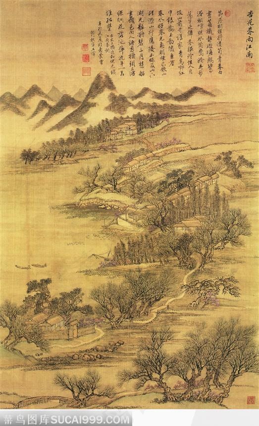 景松山水图