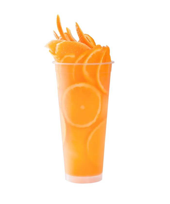 奶茶照片拍摄果汁橙子果茶