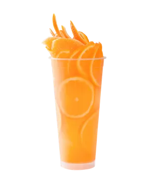 奶茶照片拍摄果汁橙子果茶