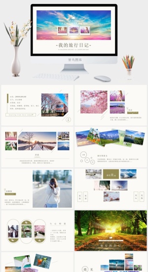 旅行相册PPT模板预览图