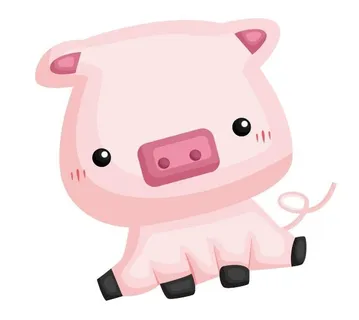 矢量卡通小猪