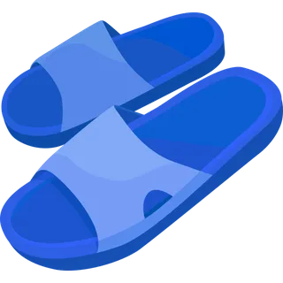 蓝色家居拖鞋图标