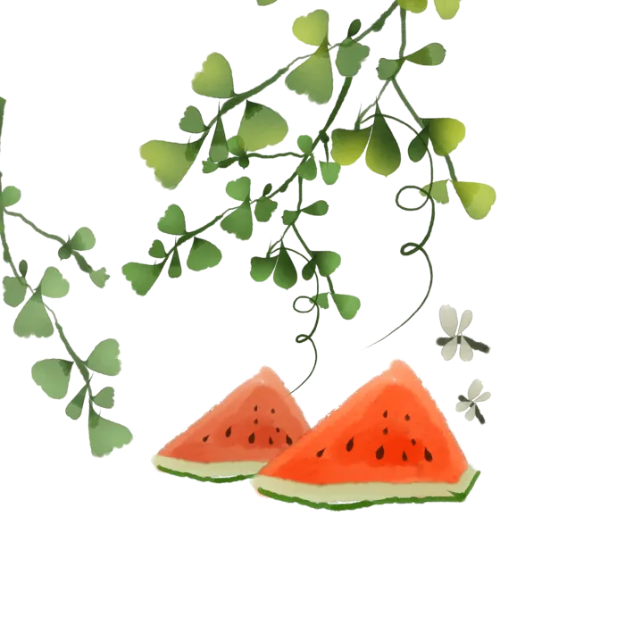 唯美二十四节气夏季插画元素