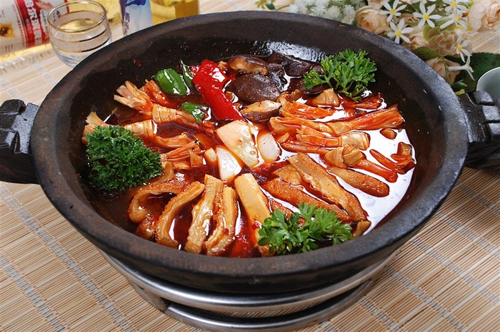 石锅牛肚美食素材
