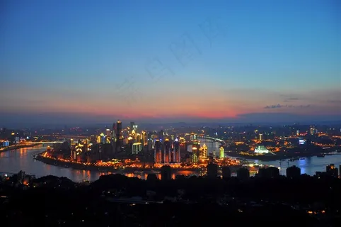 渝中半岛夜景全景摄影图片素材 渝中半岛夜景全景摄影图片素材