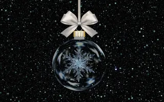 精美水晶吊饰内雪花圣诞节背景素材