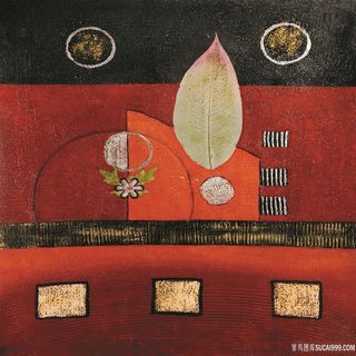 树叶唯美艺术插画