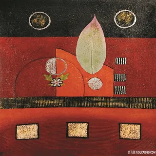 树叶唯美艺术插画