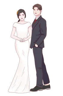 婚纱卡通人物婚礼白纱结婚婚纱摄影手绘 婚纱卡通人物婚礼白纱结婚婚纱摄影手绘
