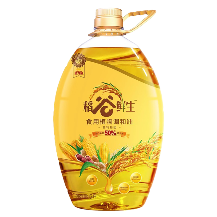 金龙鱼稻谷调和油5升超市商品白底图免抠实物摄影png格式图片透明底