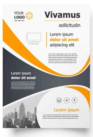 包装宣传册设计模板传单页抽象商务宣传册A4模板创意封面趋势宣传