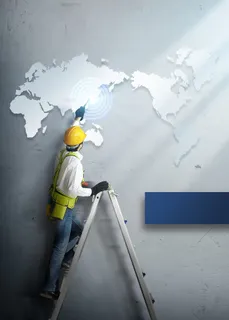 房地末来建筑工人海报