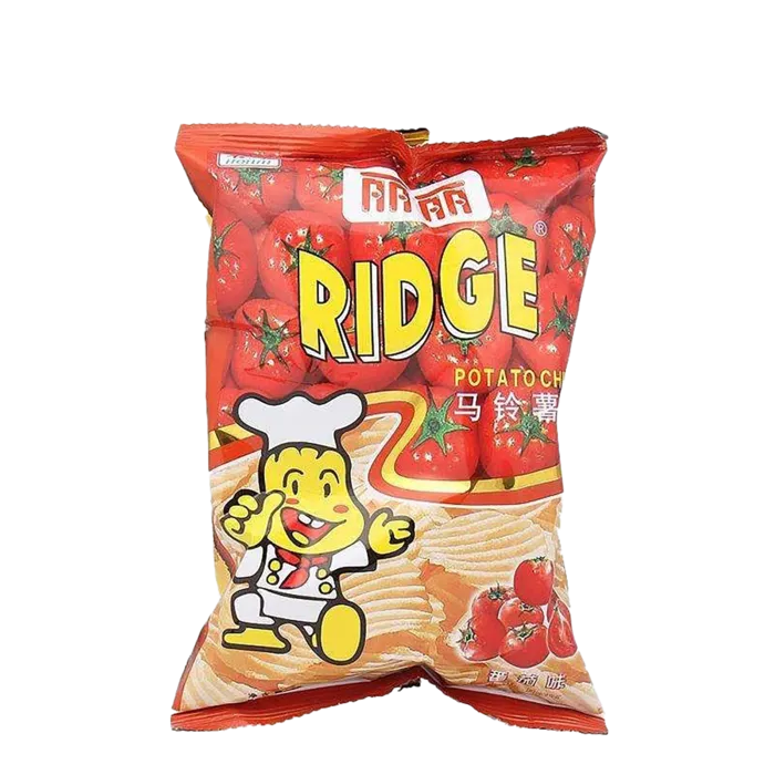 丽丽薯片番茄味小吃超市商品白底图免抠实物摄影png格式图片透明底
