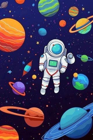 深蓝色航天员月球太空背景