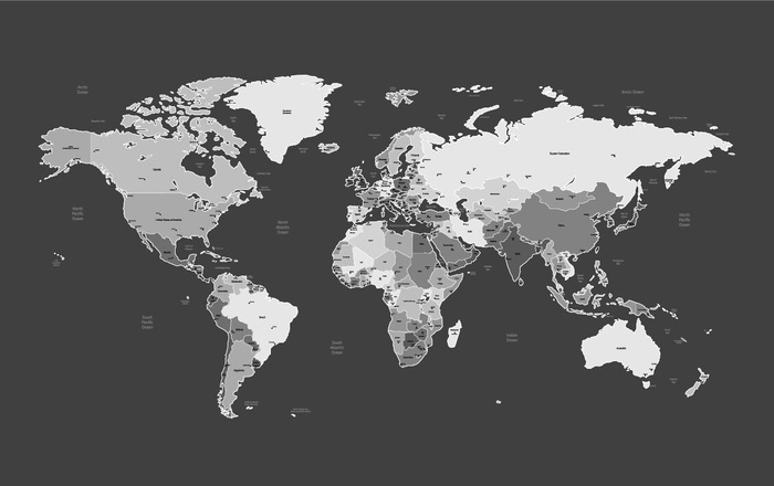 新版世界地图矢量世界地图电子版CDR高清印刷AI素材模板