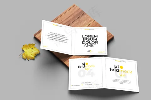 折页 样机  三折页 智能贴图 折页样机 三折页模板 三折页样机 