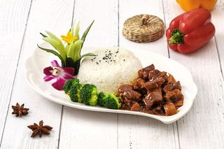 菌香排骨餐饮快餐盖浇饭产品成品高清大图