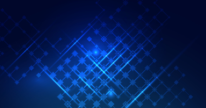 蓝色抽象背景正方形发光