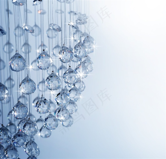 银色水晶灯背景高清图片