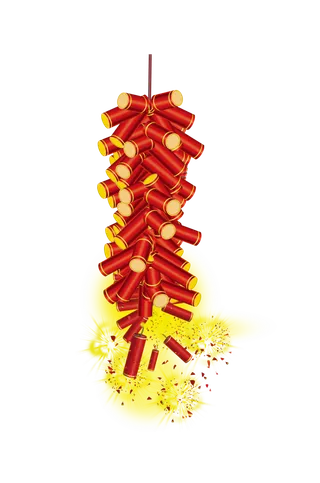 红色烟花爆竹免扣素材