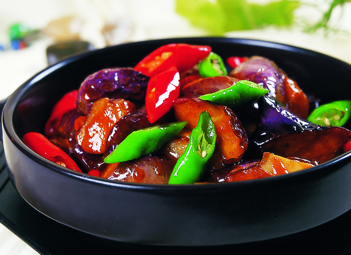 川菜湘菜高清菜谱 湘辣紫茄煲