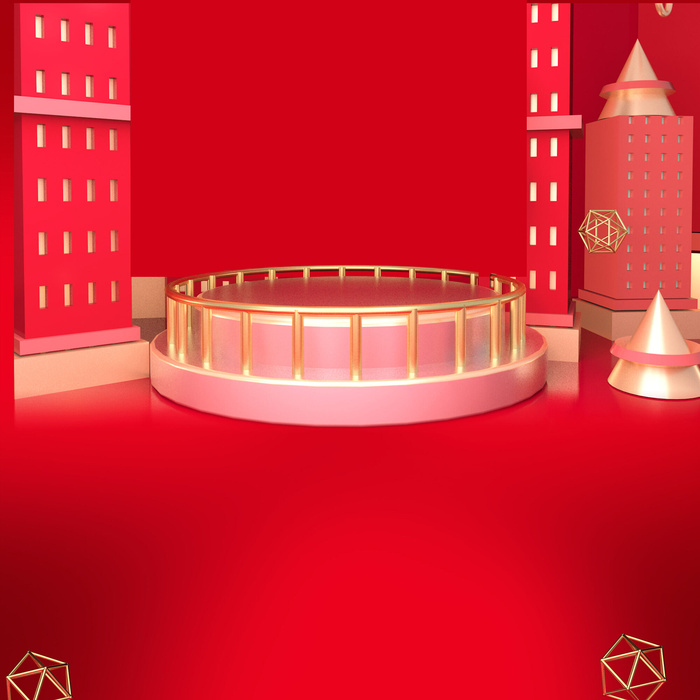 立体C4D场景电商首页主图直通车促销banner海报背景PSD素材