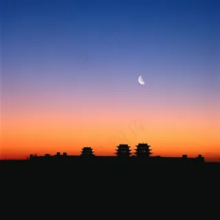 万里长城黄昏风光风景图片 万里长城黄昏风光风景图片