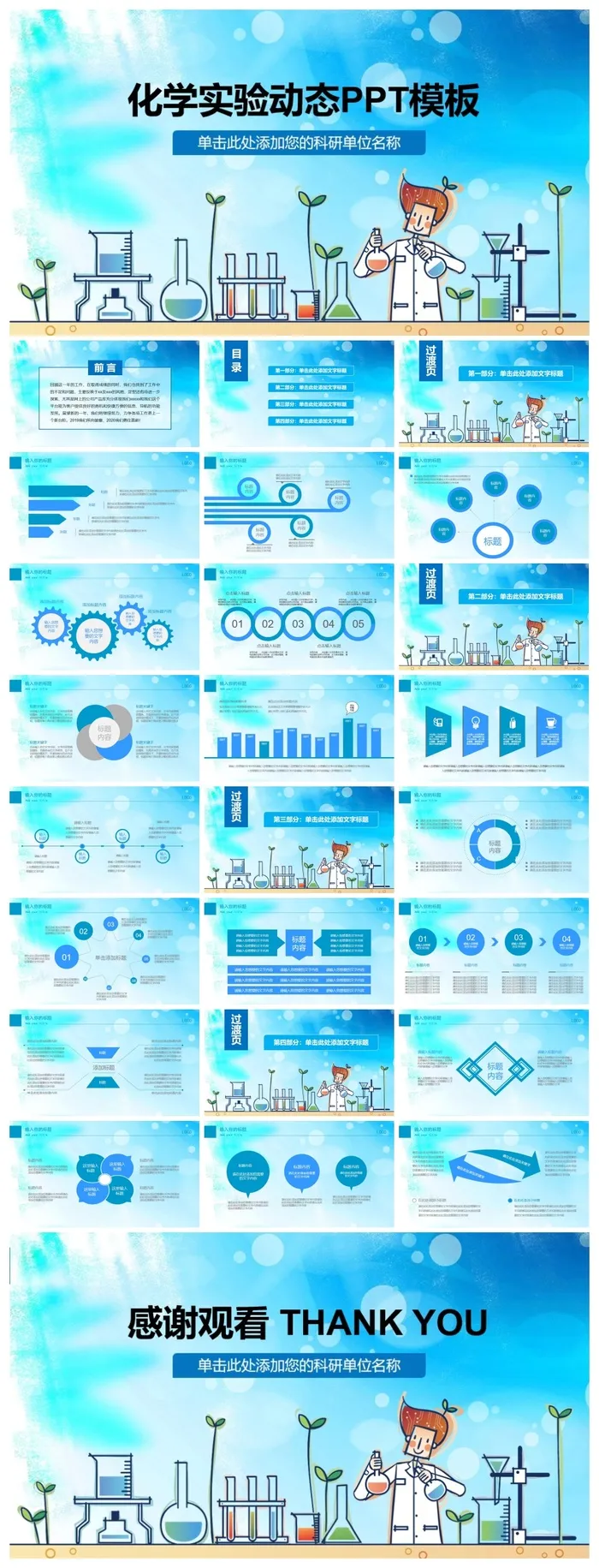 化学实验PPT模板行业通用PPT模板