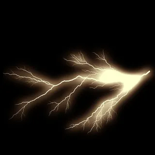 黄色好看的闪电图片